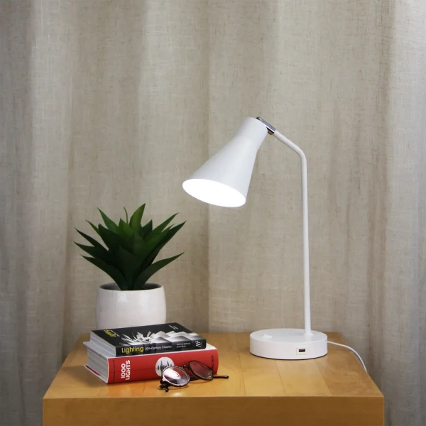 Desk lamp THOR WITH USB WHITE Desk lamp THOR WITH USB WHITE