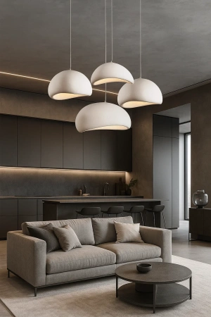 Pendant lamp Emi P45 E27 WHT