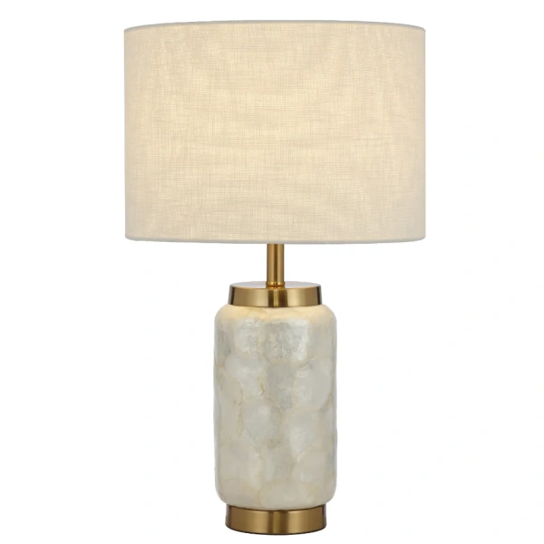 Table Lamp SENECA WHT GLD