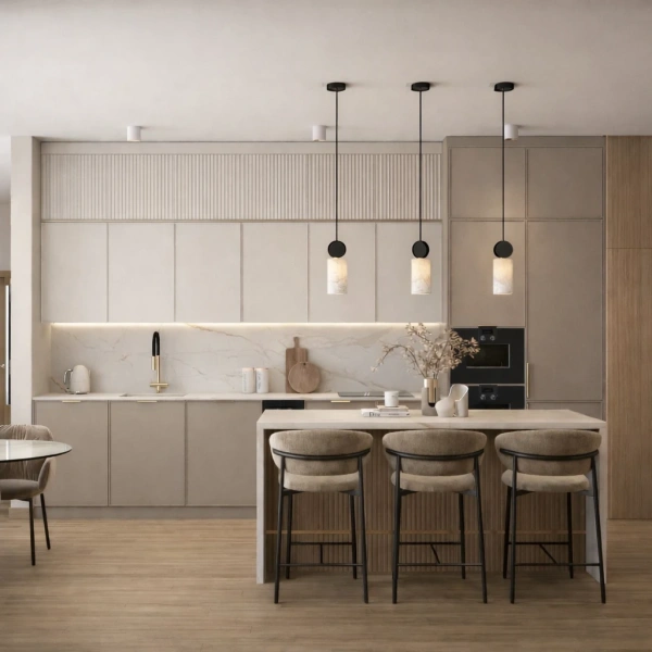 Pendant lamp Stella Marble H26 BRZ