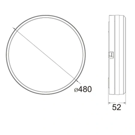 Ceiling light Hektor-480 IP65 LED 60W 3CCT GL