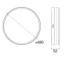 Ceiling light Hektor-480 IP65 LED 60W 3CCT GL