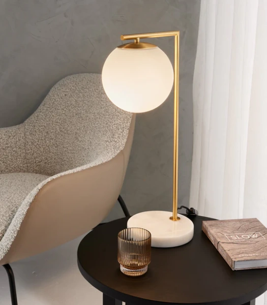 Table lamp Remi Satin Brass & Marble Table lamp Remi Satin Brass & Marble