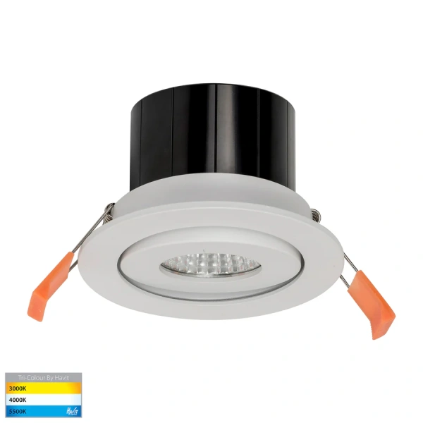 Recessed Tilt Downlight Prime CCT LED 12W IP54 WHT Recessed Tilt Downlight Prime CCT LED 12W IP54 WHT