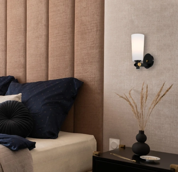 Wall light DELMAR E27 H27 BKOP