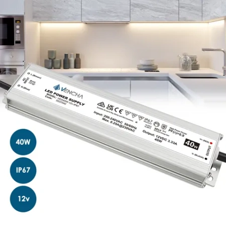 Driver LED VDX40W 40w 12v IP67