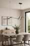 Pendant lamp Famous linear 2 P3 LED 30W 3CCT L1600 BK