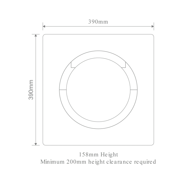 Exhaust fan Orbis 4-in-1 Retrofit Line Bathroom Heater 3CCT 12W LED WHT