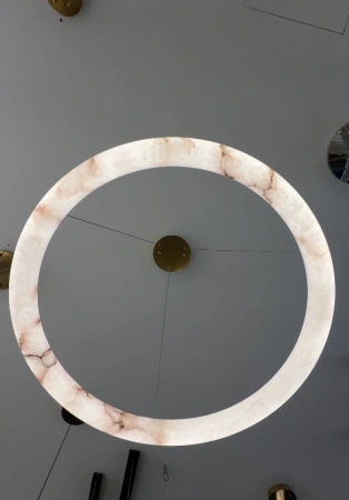 Pendant lamp Aragon P1 Alabaster Spanish Marble LED 30W CCT Remote BRS