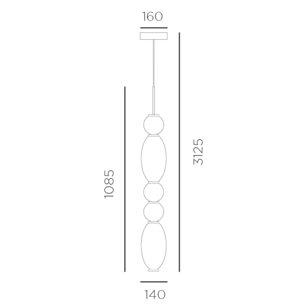 Pendant lamp Lumiere 3 SP LED 39W 3K  Pendant lamp Lumiere 3 SP LED 39W 3K