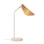 Desk lamp MALTA WHITE w- RATTAN SHADE