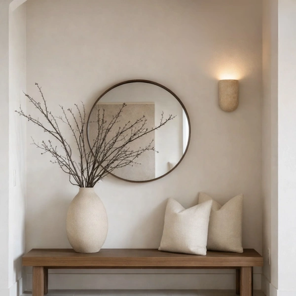 Wall lamp Wisp Curved Travertine GU10