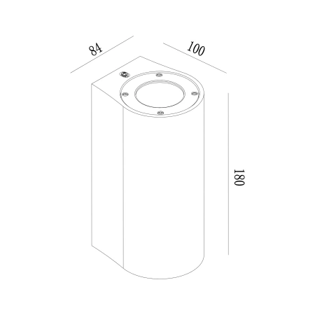 Wall lamp Blaze Up/Down GU10 IP65 Sandstone WH
