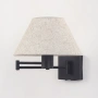 Wall lamp Elspet Swing Arm with charging ports blk