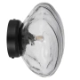 Wall light ZECCA D200 H200 IP44 BLACK SMOKE GLASS Display