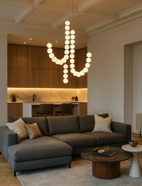 Pendant lamp Cloud P52 P3 LED 36W 3CCT BRS