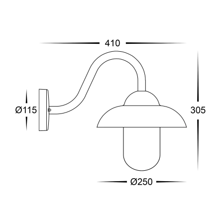 Wall light Loka E27 BL
