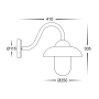 Wall light Loka E27 BL