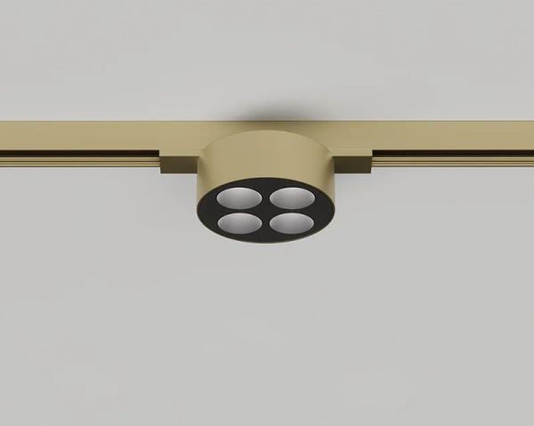 Track spot lens QUADRA Brass 48V 6W CCT