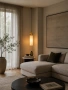 Pendant lamp Etruscan 2 Alabaster Spanish Marble L45 BRS