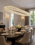 Pendant lamp Crystal Ring Oval L150 BRS LED 55W CCT Dimmable Remote 