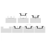 Recessed aluminium Profile HV9695-2507-BLK 3m