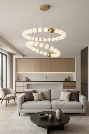 Pendant lamp Cloud 2 P52 LED 45W 3CCT BRS