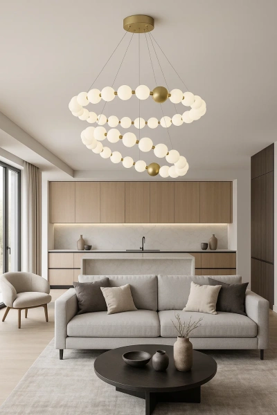 Pendant lamp Cloud 2 P52 LED 45W 3CCT BRS