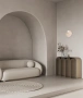 Wall Light POI2 Round Travertine Base G9