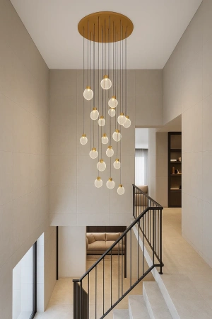 Pendant lamp Pavin LED D70 Satin gold