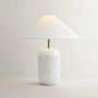 Table lamp Petra solid marble E27 WH