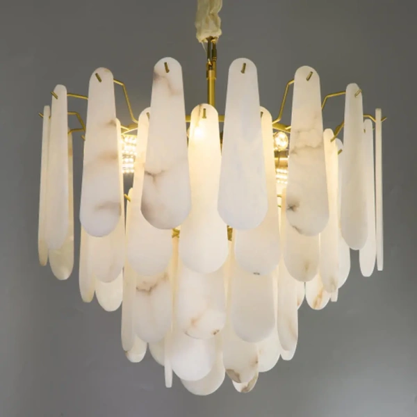 Pendant lamp Buena P16 Alabaster Spanish Marble BRS