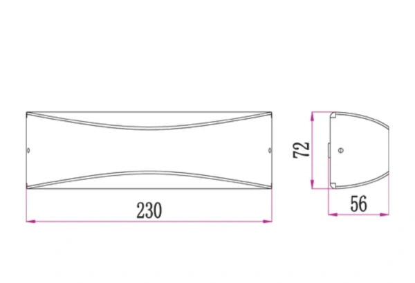 Wall light APIS 01 LED Up-Down IP65 DGR