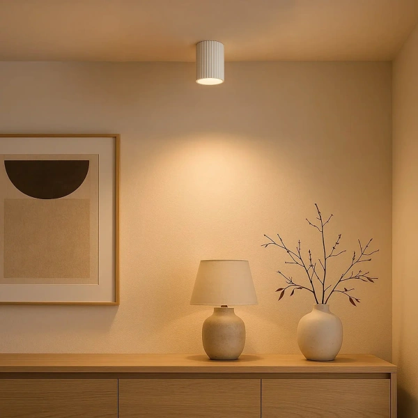 Surface downlight Molten Plaster E27