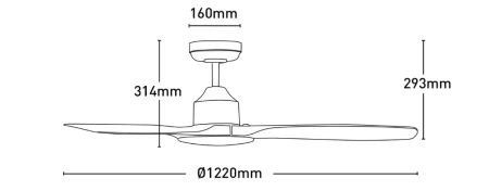 Ceiling fan Raptor S D48 DC BL