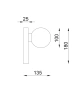 Wall light BALLE1 round G9 GLD
