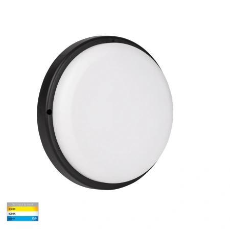 Wall or Ceiling light Muovi HV3525T-BLK 12W TRI Colour Dimmable