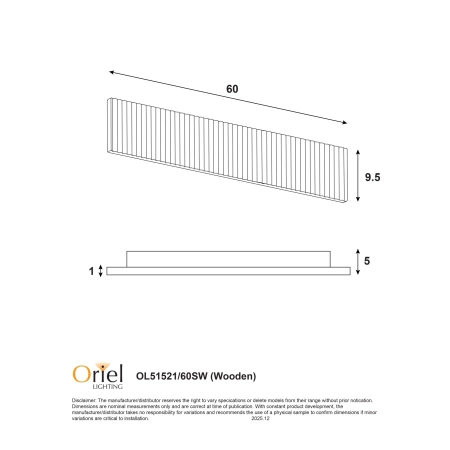 Wall light Rafter.60 Natural INTEGRAL LED 3CCT