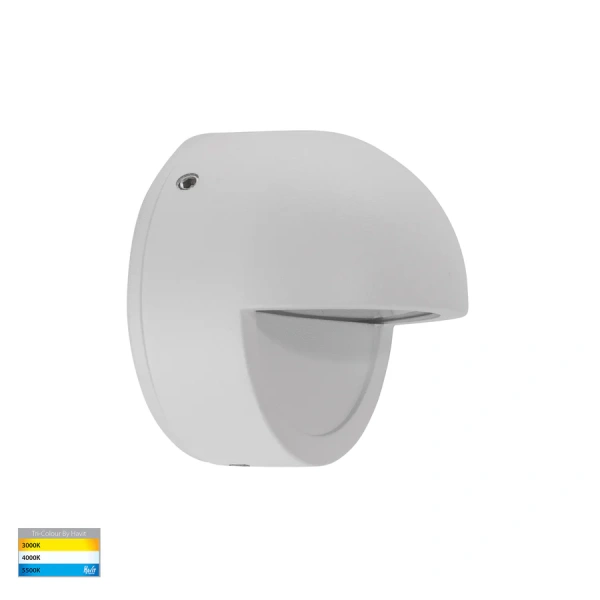 Step light Veko White with Eyelid HV2927T-WHT-240V IP65