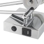Wall lamp Elspet Swing Arm with charging ports chr