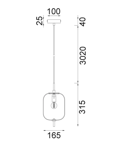 Pendant lamp PINO 7 Jar Smokey Black 10W Pendant lamp PINO 7 Jar Smokey Black 10W