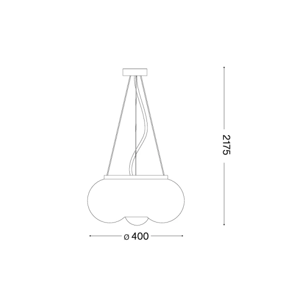 Pendant lamp Arizona SP3 D40 GL Pendant lamp Arizona SP3 D40 GL