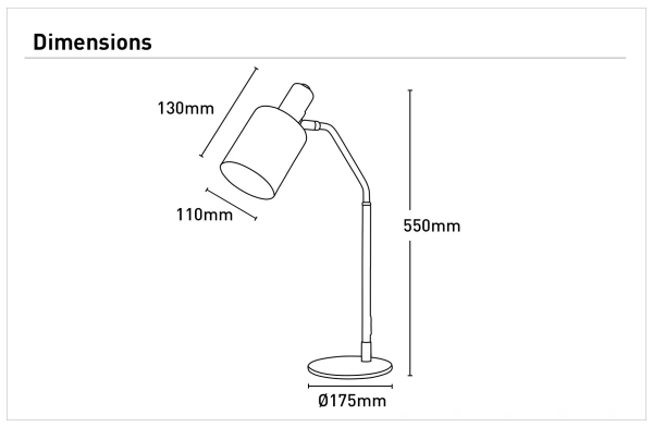 Table lamp Balmoral E27 BLK Table lamp Balmoral E27 BLK