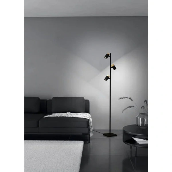 Floor lamp CARTAGENA 3X5W GU10 4000K BLK-WOOD