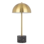 Table lamp Domez 2x E27 Antique Brass Black Terazzo