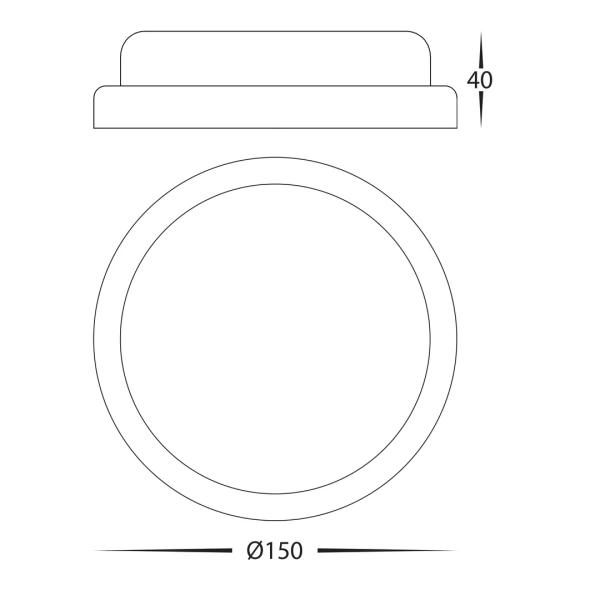Wall or Ceiling light Muovi Small HV3523T-WHT 7W TRI Colour Dimmable