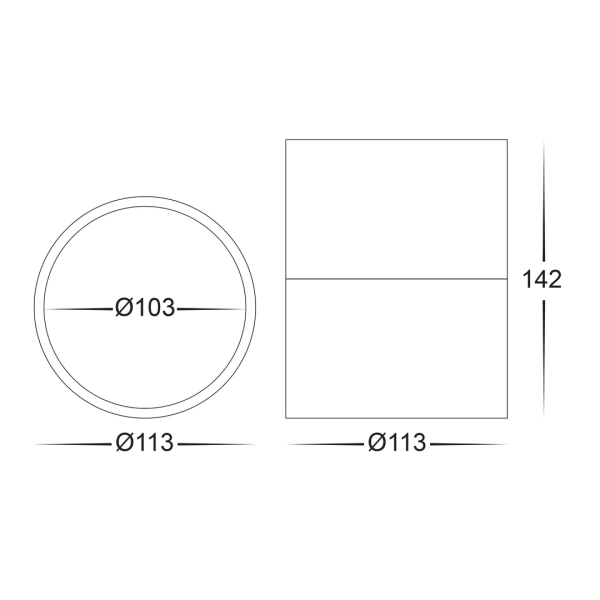 Surface downlight Nella WHT with Extension 3CCT LED 12W IP54 Surface downlight Nella WHT with Extension 3CCT LED 12W IP54