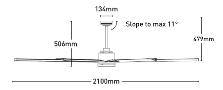 Ceiling fan Rhino II 2 D84 DC CH