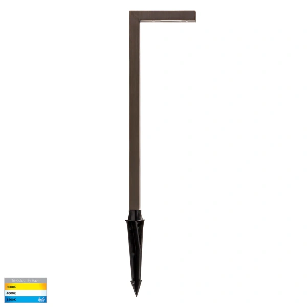 Garden light Nedia Square 7w Tri Colour Antique Brass HV1459T-AB IP65