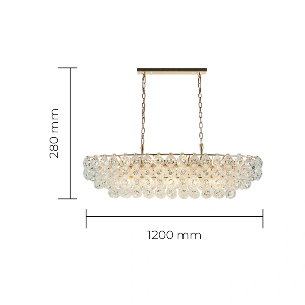 Pendant lamp Vela L120 E14 BRS